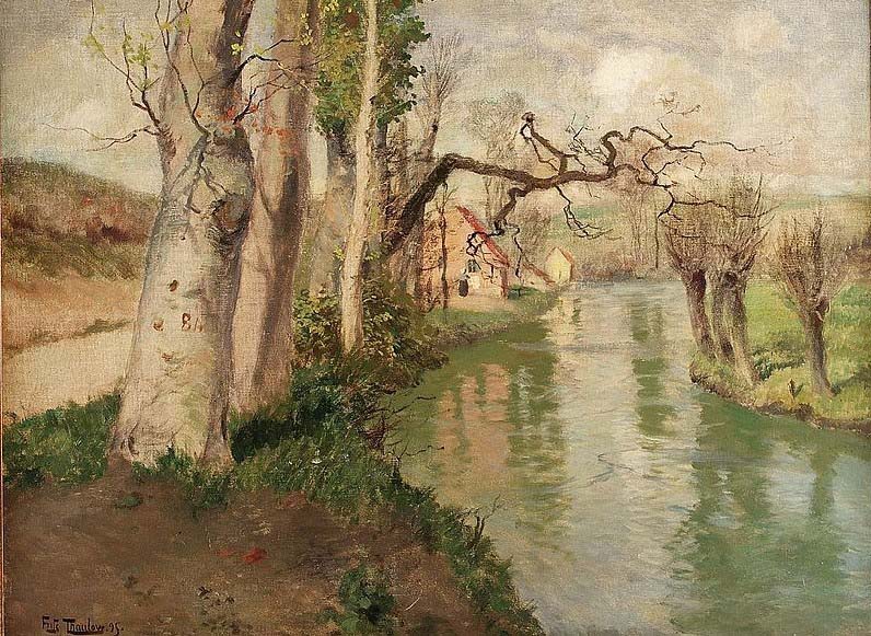 Frits Thaulow Fra Dieppe med elven Arques